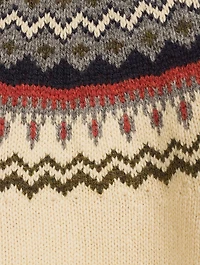 Fairisle Sweater With Bomber Sleeves