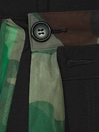 Pleated Mini Skirt Camo Print