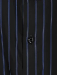 Ruffled Twill Sleeveless Shirt Stripe Print