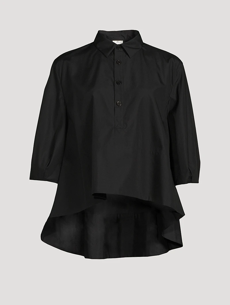 Puff-Sleeve Cotton Shirt
