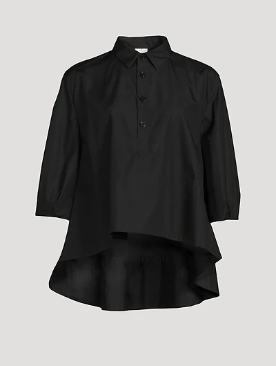 Puff-Sleeve Cotton Shirt