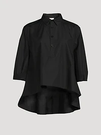 Puff-Sleeve Cotton Shirt