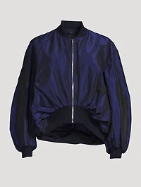 Oversized Taffeta Bomber Jacket