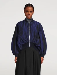 Oversized Taffeta Bomber Jacket