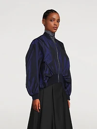 Oversized Taffeta Bomber Jacket
