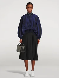 Oversized Taffeta Bomber Jacket