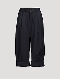 Cropped Wool Trousers