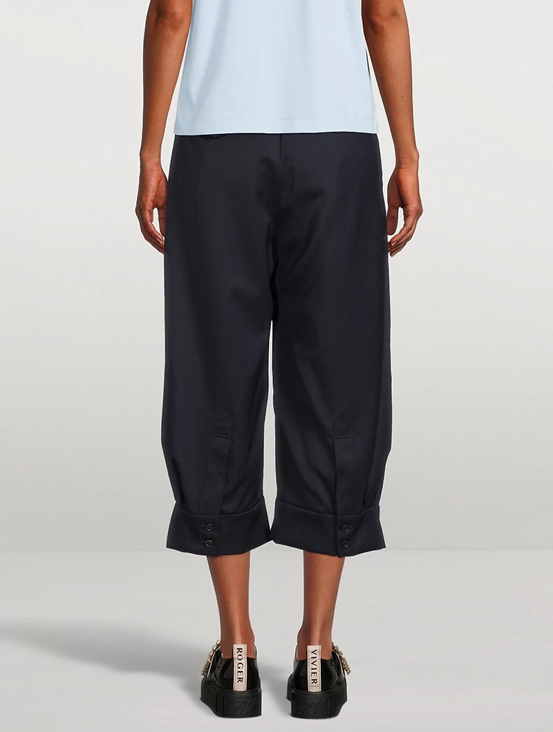 Cropped Wool Trousers
