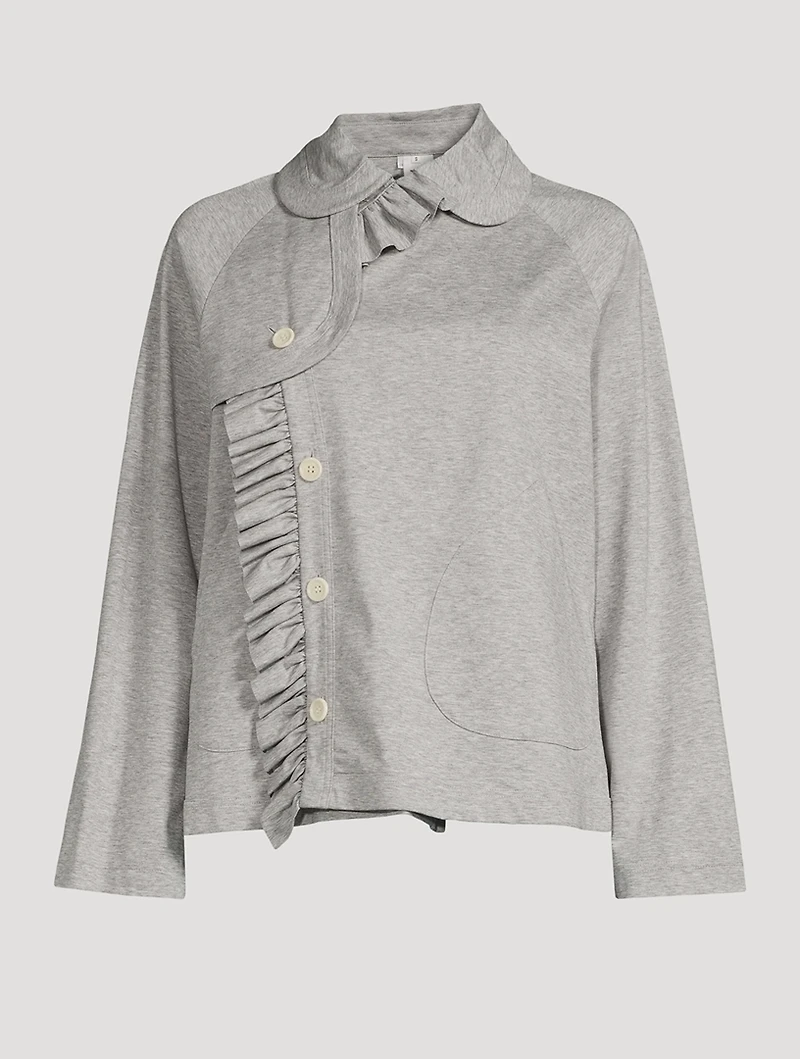 Ruffled Jersey Jacket