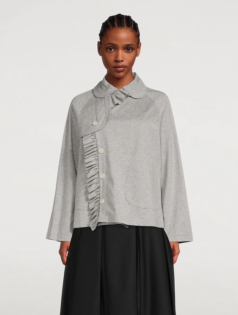 Ruffled Jersey Jacket