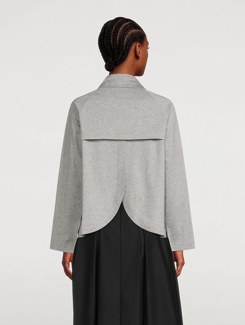 Ruffled Jersey Jacket