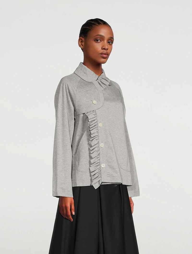 Ruffled Jersey Jacket