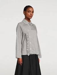 Ruffled Jersey Jacket