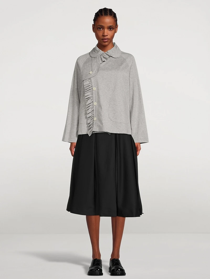 Ruffled Jersey Jacket
