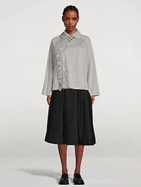 Ruffled Jersey Jacket