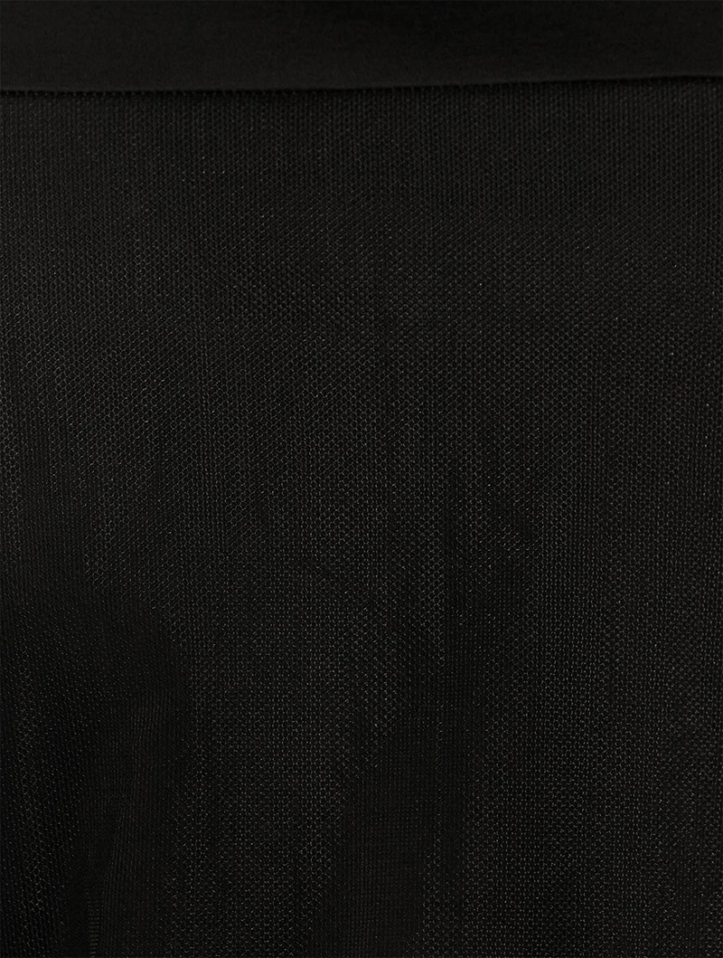 Cotton T-Shirt With Organdy Overlay
