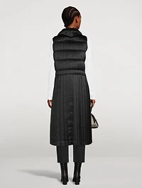 Padded Satin Pleated Vest