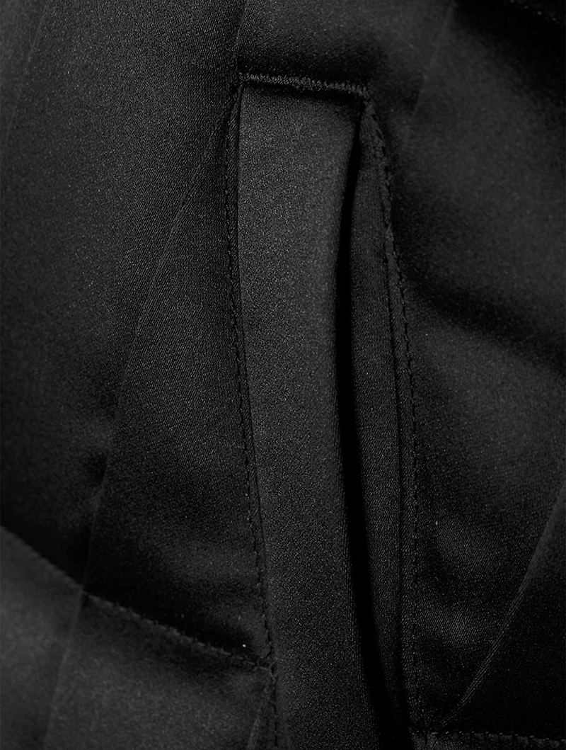 Padded Satin Pleated Vest