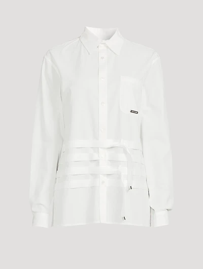 Cotton Shirt With Cross Straps