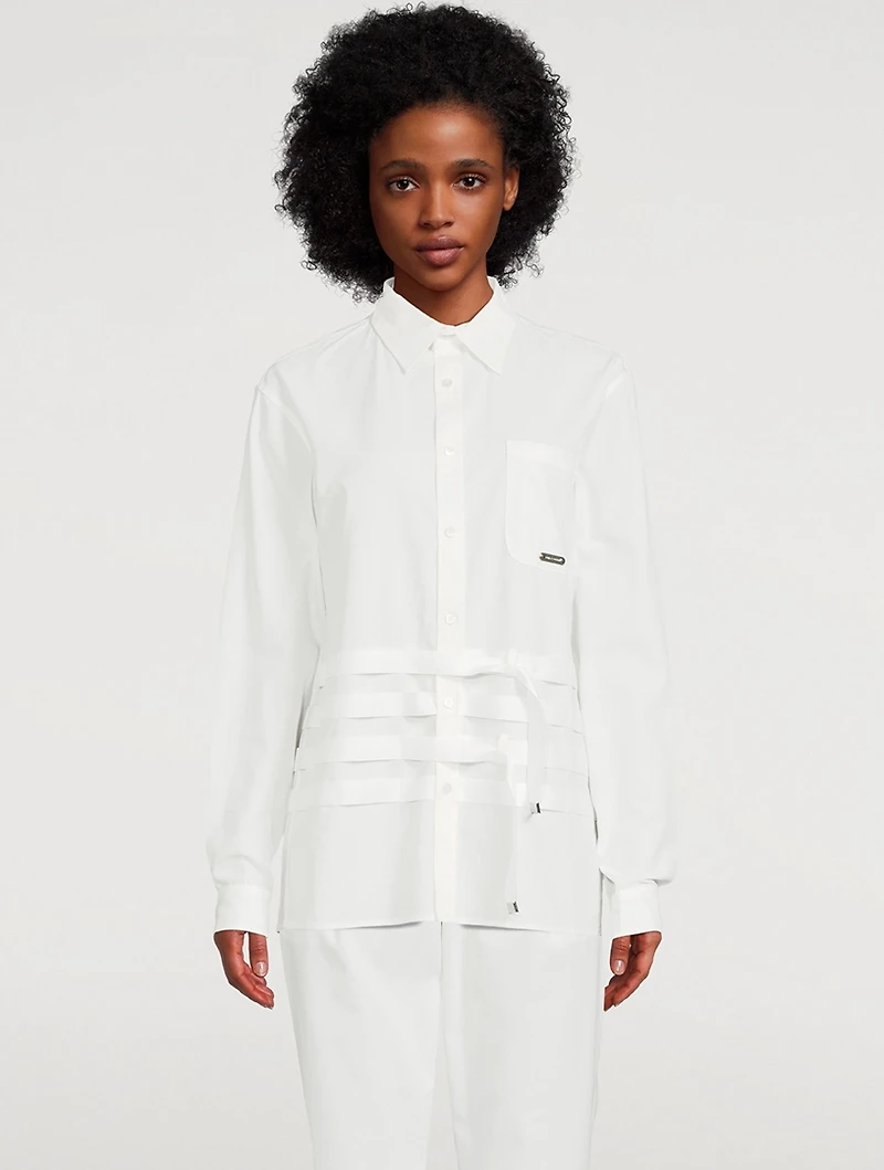 Cotton Shirt With Cross Straps