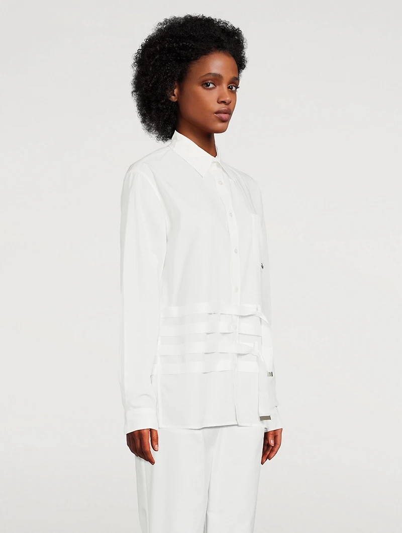 Cotton Shirt With Cross Straps