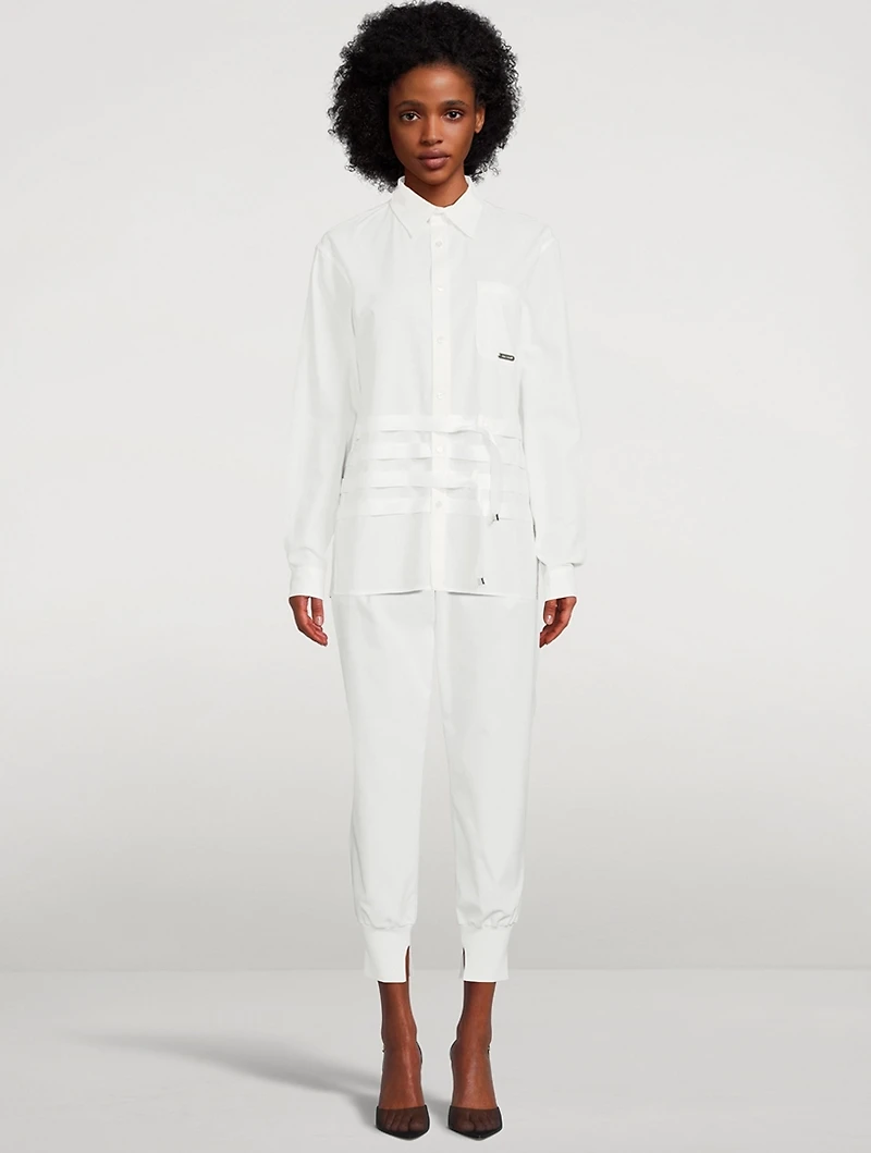 Cotton Shirt With Cross Straps