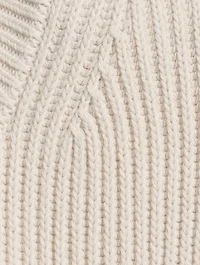 Bomber-Sleeve Rib-Knit Sweater