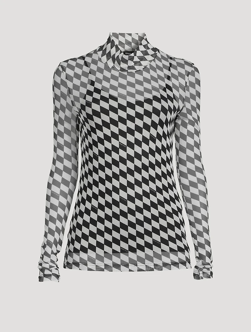 PXL Mesh Mockneck Top