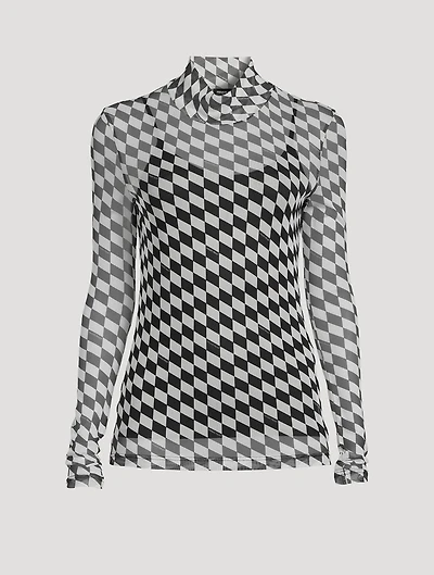 PXL Mesh Mockneck Top