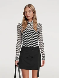 PXL Mesh Mockneck Top