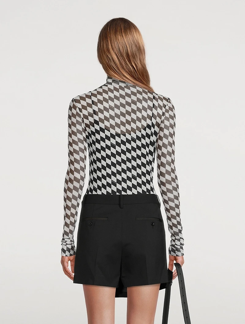 PXL Mesh Mockneck Top