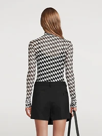 PXL Mesh Mockneck Top