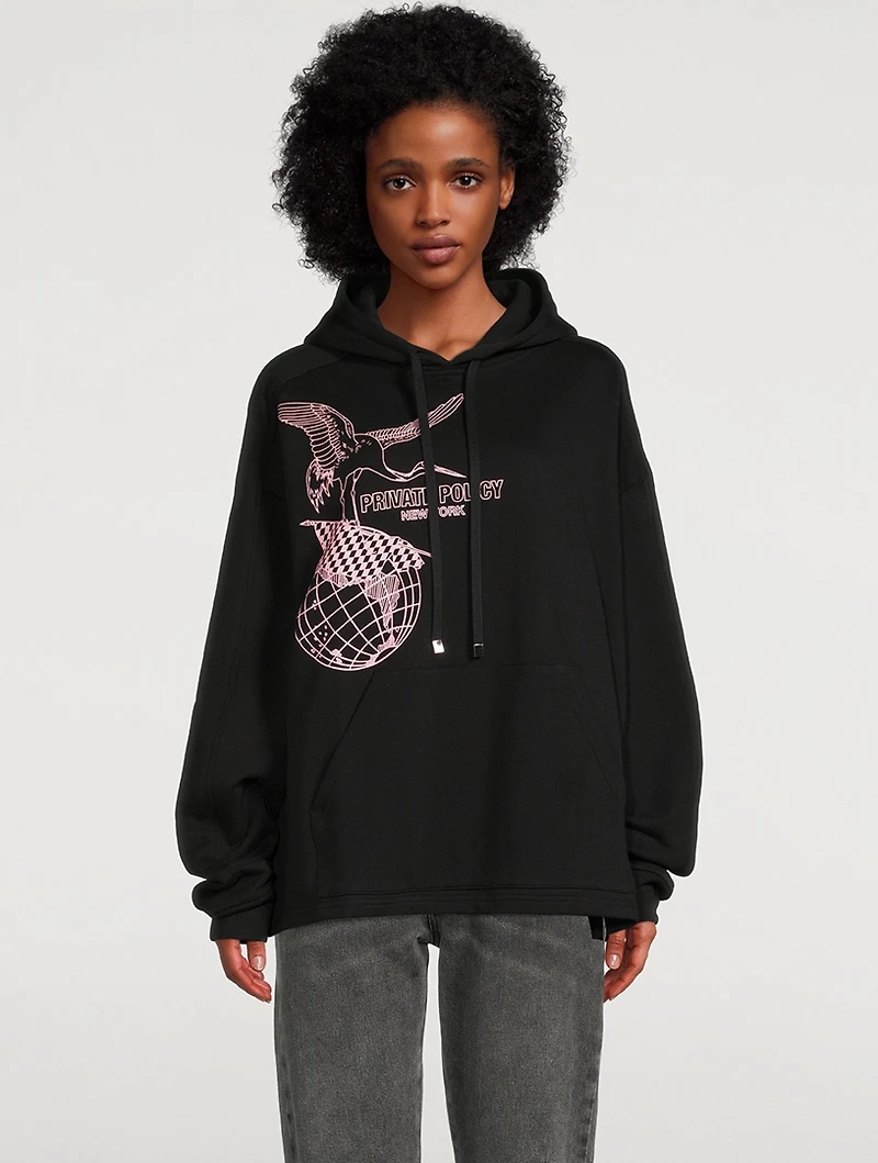 Crane Flag Cotton Hoodie
