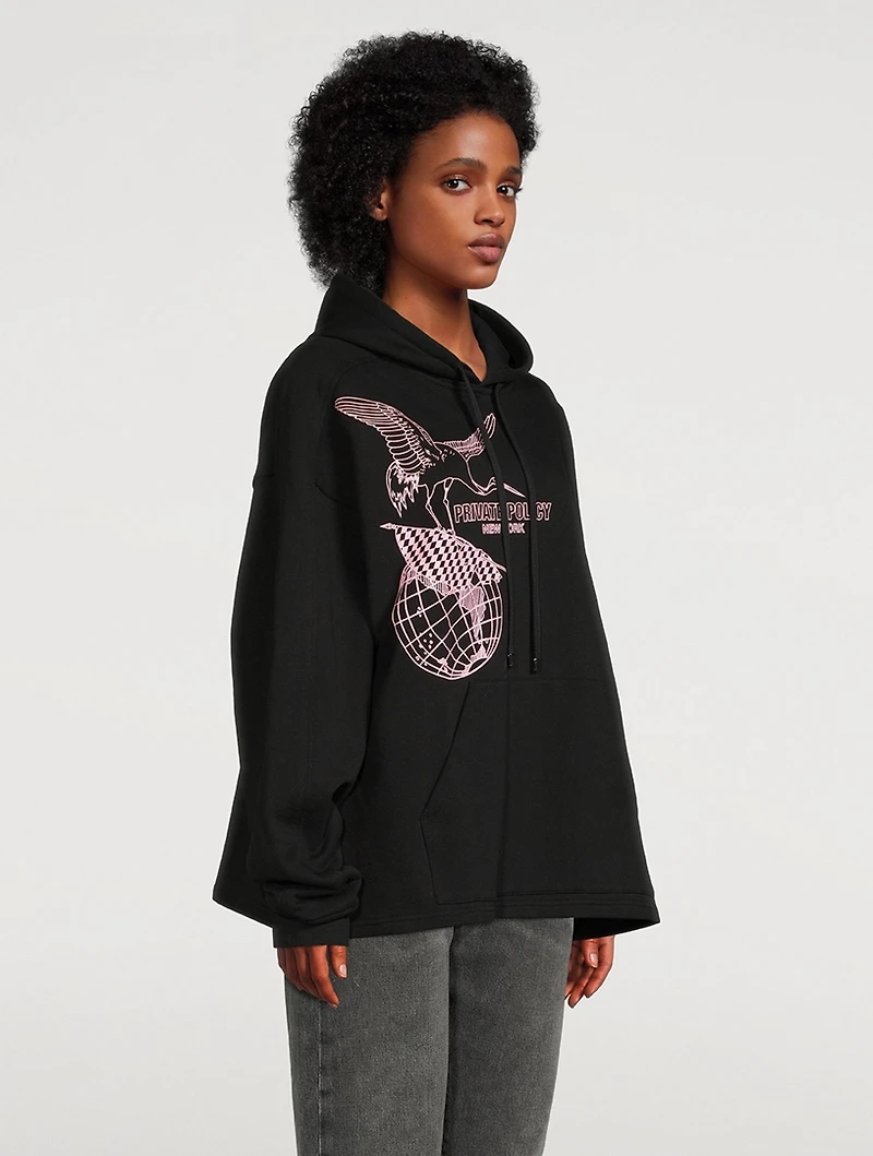 Crane Flag Cotton Hoodie