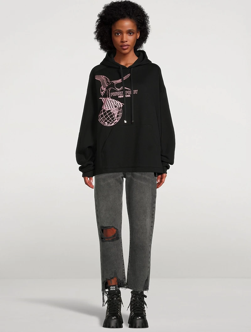 Crane Flag Cotton Hoodie