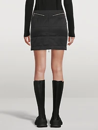 Qipao Zip-Front Quilted Mini Skirt