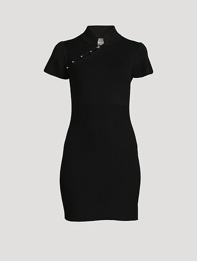 Qipao Contour Knit Mini Dress