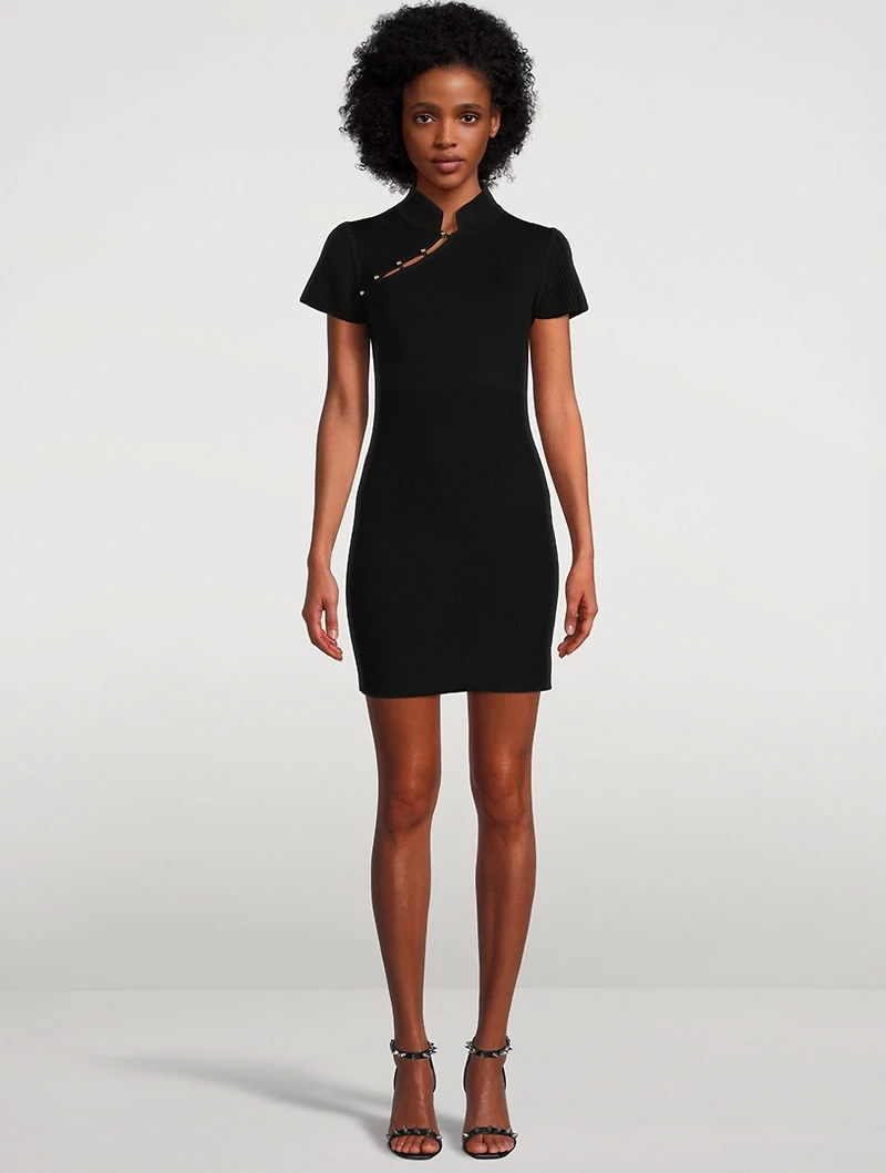 Qipao Contour Knit Mini Dress