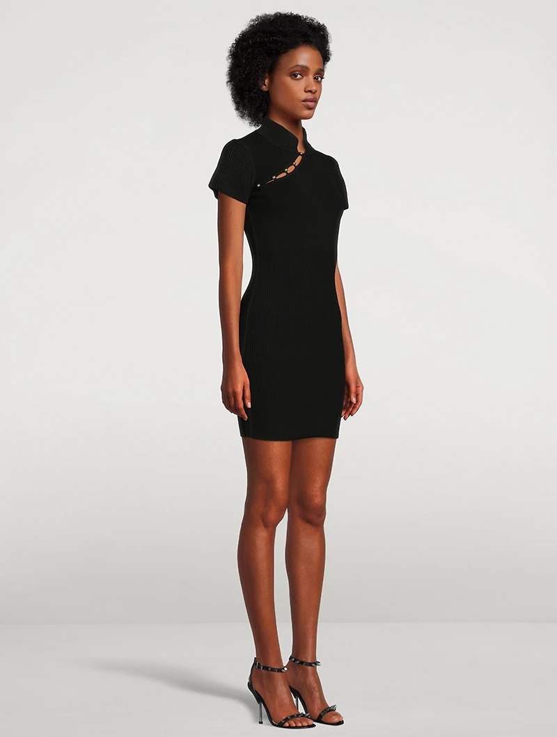 Qipao Contour Knit Mini Dress