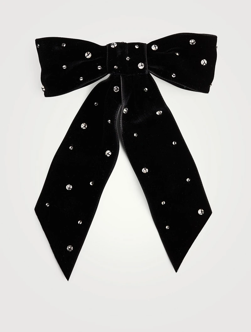 Cosette Bow Barrette With Crystals