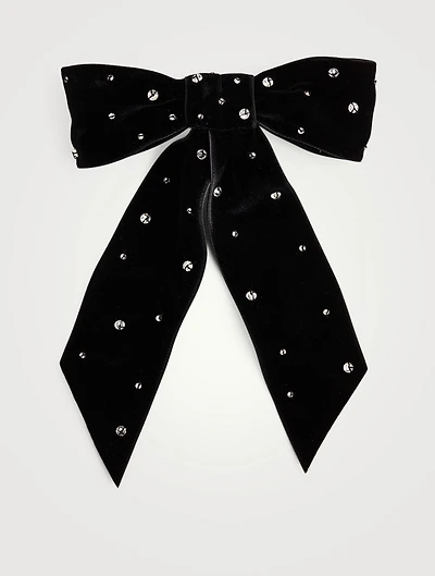 Cosette Bow Barrette With Crystals