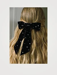 Cosette Bow Barrette With Crystals