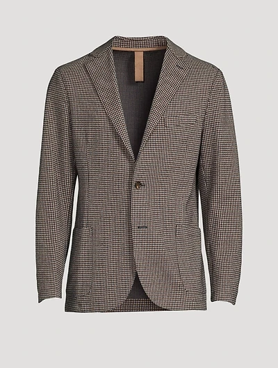 Jersey Jacket Houndstooth Print