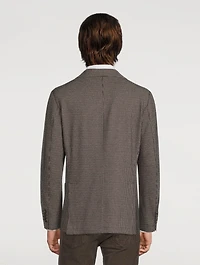 Jersey Jacket Houndstooth Print