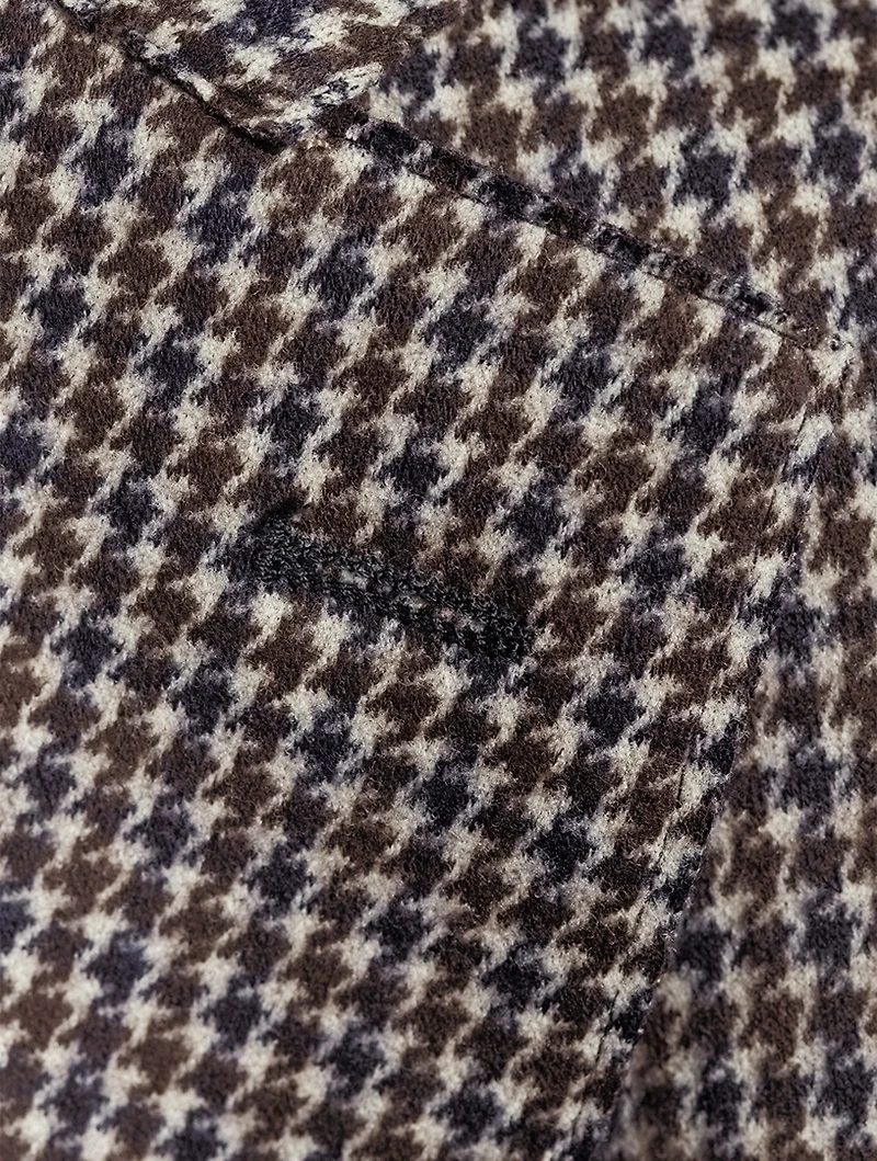 Jersey Jacket Houndstooth Print