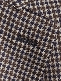Jersey Jacket Houndstooth Print