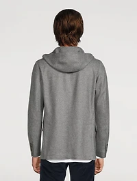 Wool-Blend Hooded Jacket