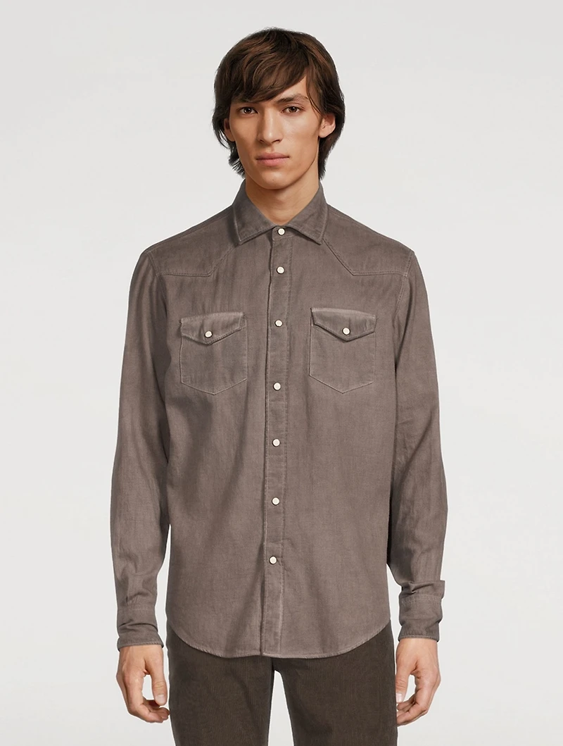 Cotton And Wool Western Shirt