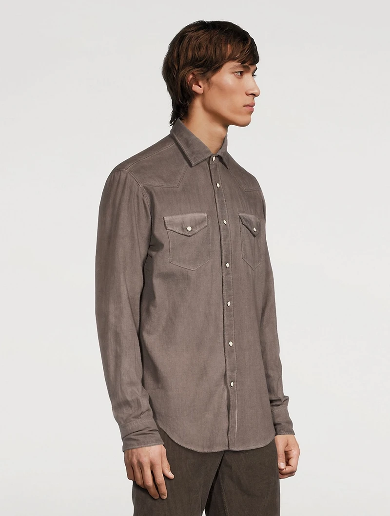 Cotton And Wool Western Shirt