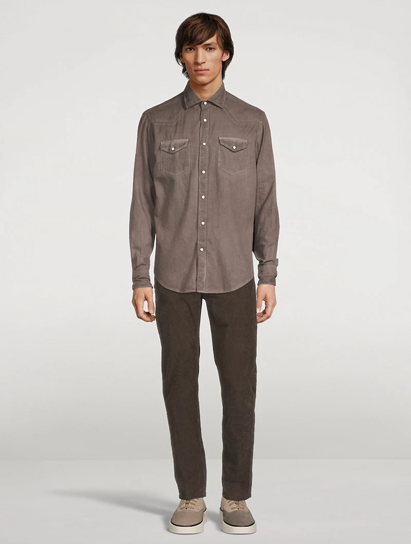 Cotton And Wool Western Shirt